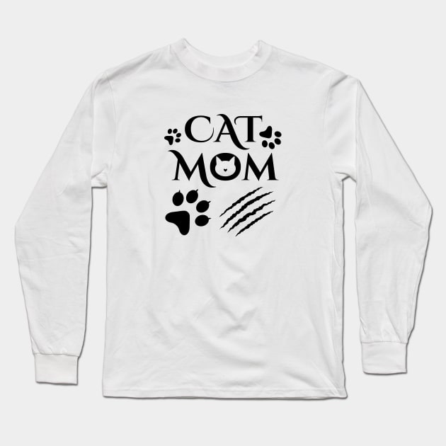 Cat mom | Cat lady | Cat lover present Long Sleeve T-Shirt by JacobsProject